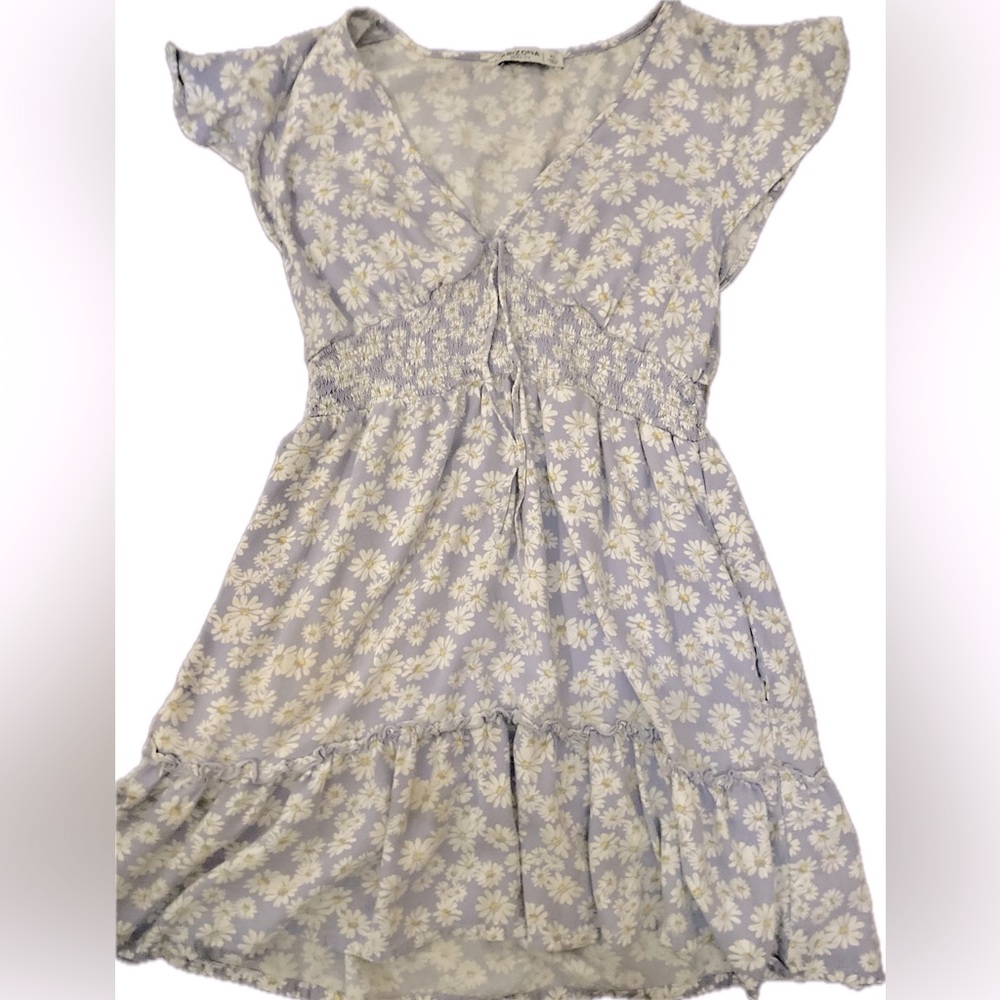 Size XL Arizona Jean Co. Daisy Floral Dress Periwinkle Blue